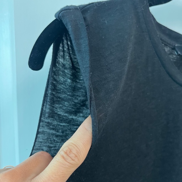 AllSaints Black Asymmetrical Hem Sleeveless Top Size S - Picture 6 of 10